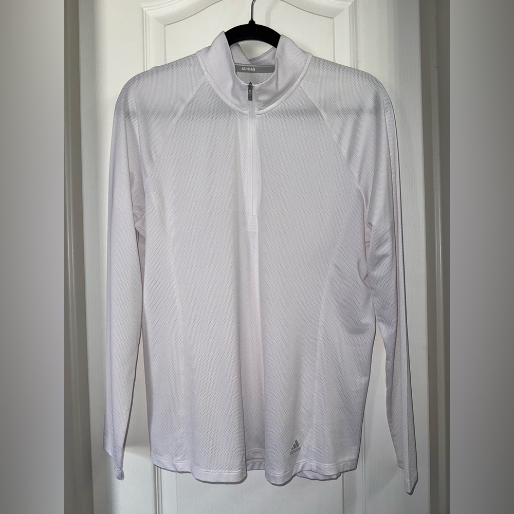 Adidas Golf White Mesh Longsleeve Size L
